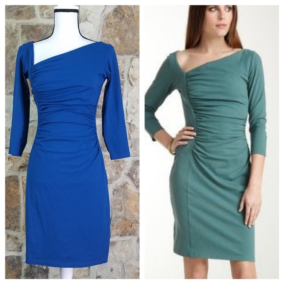 Susana Monaco Dresses & Skirts - Susana Monaco M MEDIUM Asymmetrical Ruched Dress